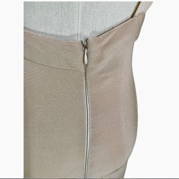 Herve Leger Apron Front Backless Maxi Dress Vintage Archive Pale Blush size S - Picture 10 of 11
